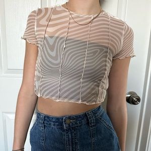 H&M sheer crop top- XS